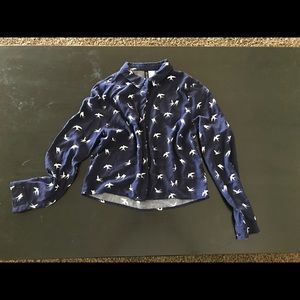DIVIDED H&M BLUE BIRD BUTTON DOWN